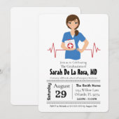 Invitation de diplômes de l'école Médicale Brunett (Devant / Derrière)