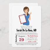 Invitation de diplômes de l'école Médicale Brunett (Devant / Derrière)