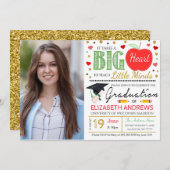 Invitation de diplômes d'enseignant (Devant / Derrière)