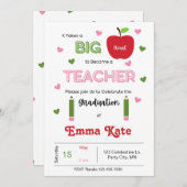 Invitation de diplômes d'enseignant (Devant / Derrière)