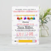 Invitation de diplômes d'enseignant de crayon (Debout devant)