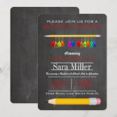 Invitation de diplômes d'enseignant de crayon (Devant / Derrière)