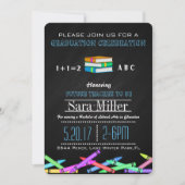 Invitation de diplômes d'enseignant de Crayon & Bo (Devant)