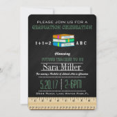 Invitation de diplômes d'enseignant de la règle et (Devant)