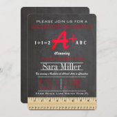 Invitation de diplômes d'enseignant de règle (Devant / Derrière)