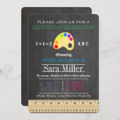 Invitation de diplômes d'enseignant de règle et de (Devant / Derrière)