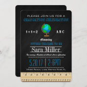 Invitation de diplômes d'enseignant de Ruler et Gl (Devant / Derrière)