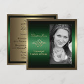 Invitation de diplômes Gold et GREEN (Devant / Derrière)