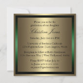 Invitation de diplômes Gold et GREEN (Dos)