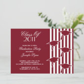 Invitation de diplômés Maroon & White (Debout devant)