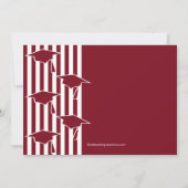 Invitation de diplômés Maroon & White (Dos)