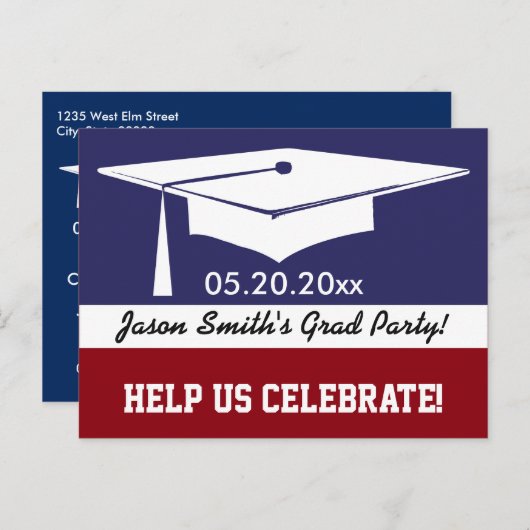 Invitation de diplômes modernes (Devant / Derrière)