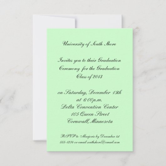 Invitation de diplômes pour 2013 (Devant)