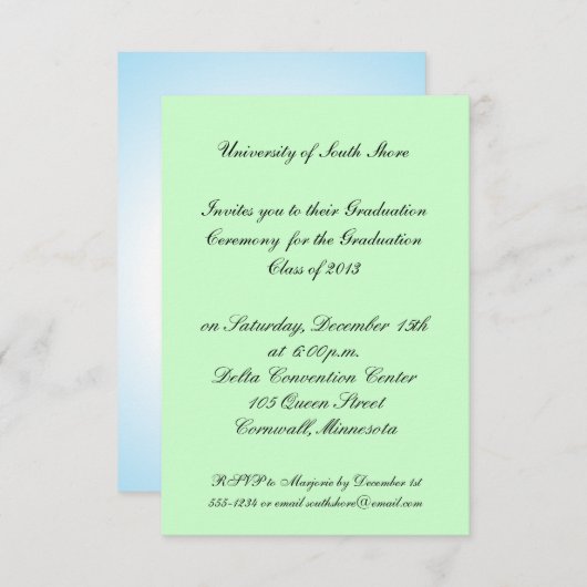 Invitation de diplômes pour 2013 (Devant / Derrière)