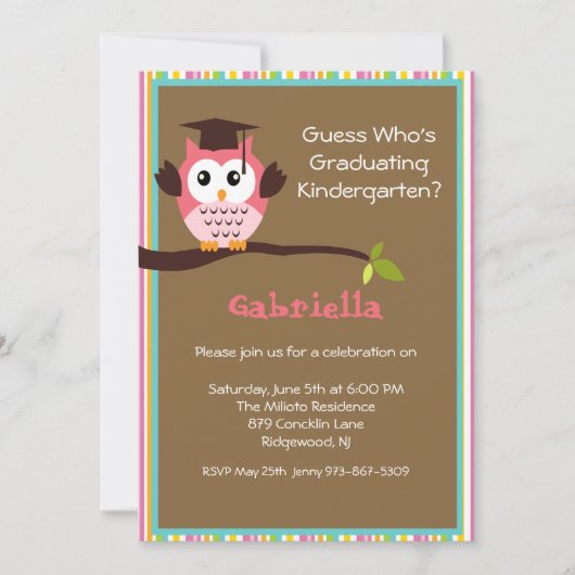 Invitation De Diplômés Pour Enfants De La Limb (Devant)