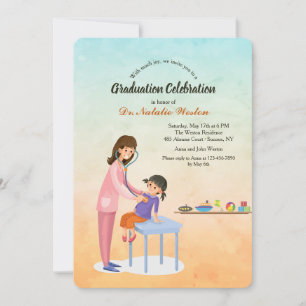 Invitation de diplômes pour les pédiatres