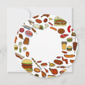 invitation de disque de BBQ de fête ensemble (Dos)