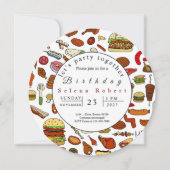 invitation de disque de BBQ de fête ensemble (Devant)