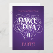 Invitation de diva de danse (Devant / Derrière)