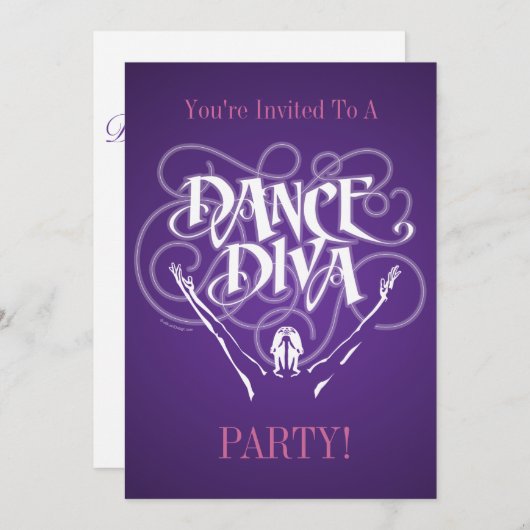 Invitation de diva de danse (Devant / Derrière)