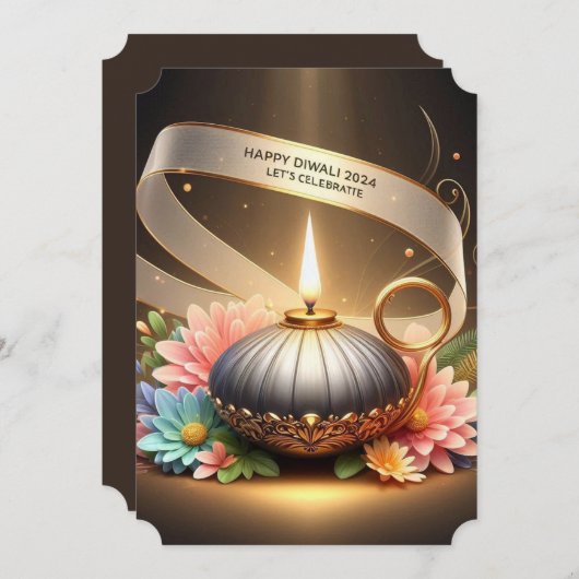 Invitation de Diwali (Devant / Derrière)