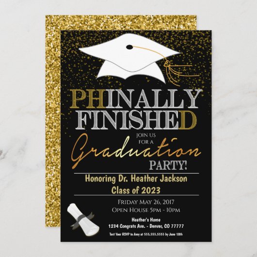 Invitation de doctorat (Devant / Derrière)