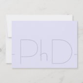Invitation de doctorat moderne (Dos)
