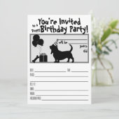 Invitation de Doggie Birthday Basset (Debout devant)