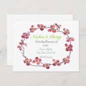 Invitation de Dogwood rose (Devant / Derrière)