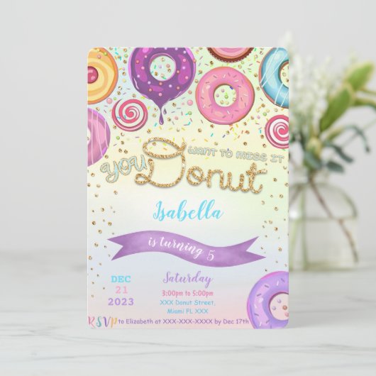 Invitation de donut (Debout devant)