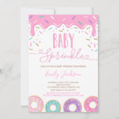 Invitation de Donut Bébé saupoudrée d'amour (Devant)