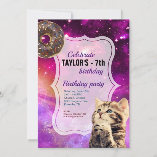 Invitation de Donut Cat Galaxy (Devant)