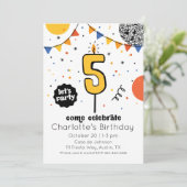 Invitation de Doodle de chandelle cinquième annive (Debout devant)