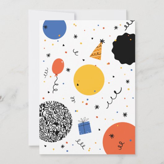 Invitation de Doodle de chandelle cinquième annive (Dos)