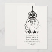 invitation de doodle de fête d'Halloween de goules (Devant / Derrière)