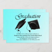 Invitation de double diplôme (Devant / Derrière)