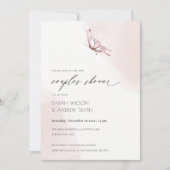 INVITATION DE DOUCHE À BOUTEILLE DE COULEUR D'EAU (Devant)