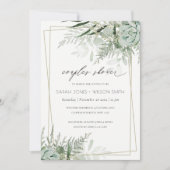 Invitation de douche à charrettes succulentes à la (Devant)