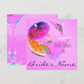 invitation de douche à cocktail nuptiale (Devant / Derrière)