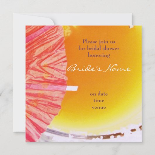 invitation de douche à cocktail nuptiale (Dos)