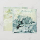 invitation de douche à fleurs hydrangea bleu (Devant / Derrière)