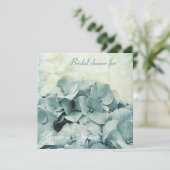 invitation de douche à fleurs hydrangea bleu (Debout devant)