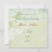 invitation de douche à fleurs hydrangea bleu (Dos)