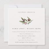 Invitation de douche à la branche d'olivier minima (Devant)