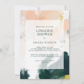 Invitation de douche à lingerie Abstraite colorée (Devant)
