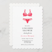 Invitation de douche à lingerie violet (Devant / Derrière)