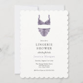 Invitation de douche à lingerie violet (Devant)