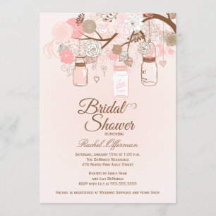 invitation de douche à nuptiale florale de mason r