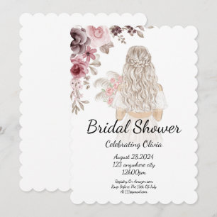 INVITATION DE DOUCHE À PONT FLORALE