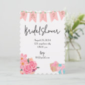 INVITATION DE DOUCHE À PONT FLORALE (Debout devant)